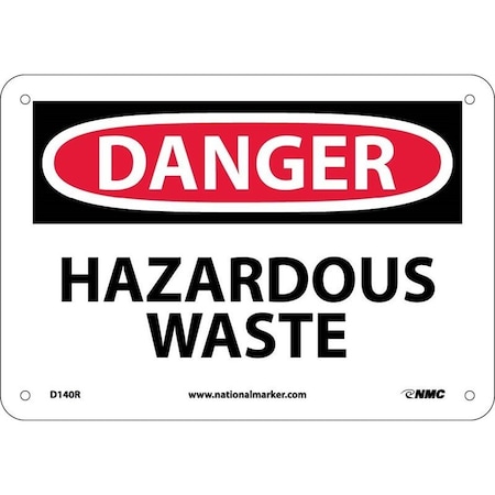 DANGER, HAZARDOUS WASTE, 7X10,